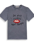Lips Regular Gri T-Shirt