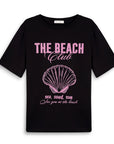 Beach Oversize Siyah T-Shirt