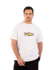 Cosmic Fish Oversize Beyaz T-Shirt