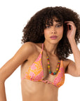 Retro Pink Çift Taraflı Bikini Üstü