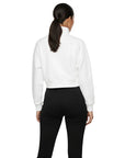 Basic Fermuarlı Crop Sweatshirt