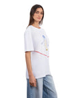 Rope Oversize Beyaz T-Shirt