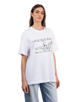 Friend Oversize Beyaz T-Shirt