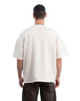 Lemon Nakış Oversize Ekru T-Shirt