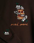 Books Nakış Detaylı Oversize Kahverengi Sweatshirt