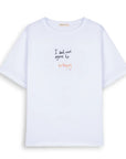 Be Happy Oversize Beyaz T-Shirt