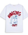 Hanging Out Oversize Beyaz T-Shirt