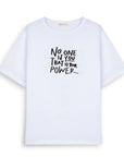 No One Oversize Beyaz T-Shirt
