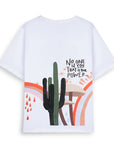 No One Oversize Beyaz T-Shirt
