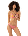 Retro Pink Çift Taraflı Bikini Üstü