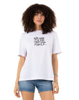 No One Oversize Beyaz T-Shirt