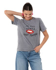 Lips Regular Gri T-Shirt