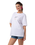 Be Happy Oversize Beyaz T-Shirt