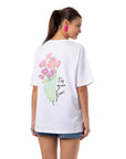 Be Happy Oversize Beyaz T-Shirt