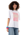Good Vibes Oversize Beyaz T-Shirt