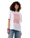 Good Vibes Oversize Beyaz T-Shirt