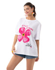 Wild Oversize Beyaz T-Shirt