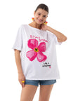 Wild Oversize Beyaz T-Shirt