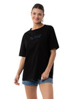 Ocean Oversize Siyah T-Shirt