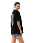 Ocean Oversize Siyah T-Shirt