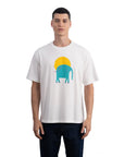 Elephant Oversize Ekru T-Shirt