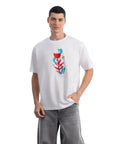 Butterfly Oversize Ekru T-Shirt