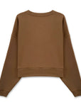 Overthinker Crop Oversize Nakış Detaylı Sweatshirt