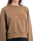 Overthinker Crop Oversize Nakış Detaylı Sweatshirt