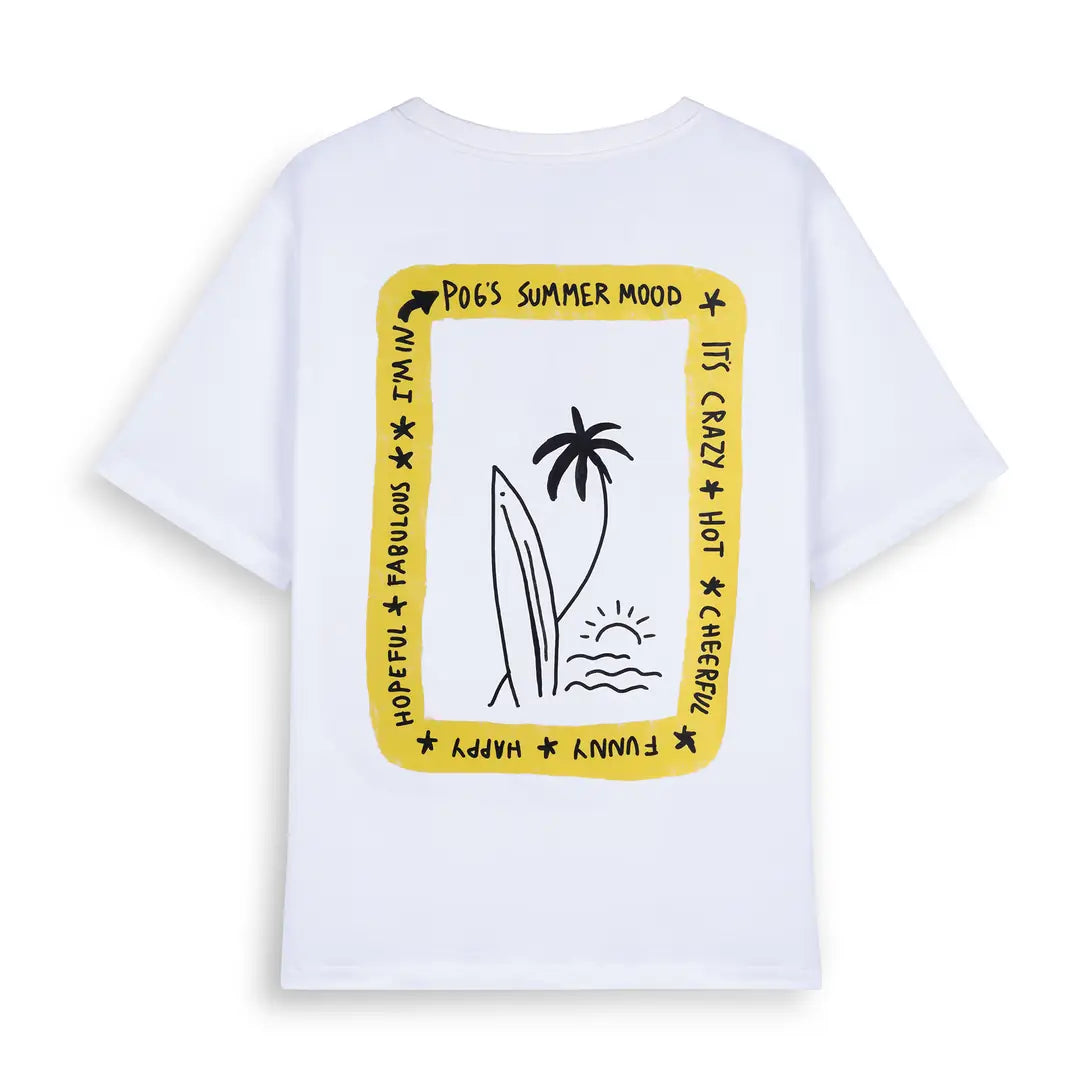 Summer Mood Oversize Beyaz T-Shirt