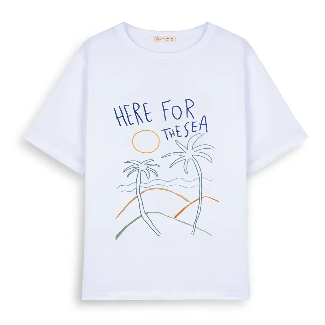 The Sea Oversize Beyaz T-Shirt