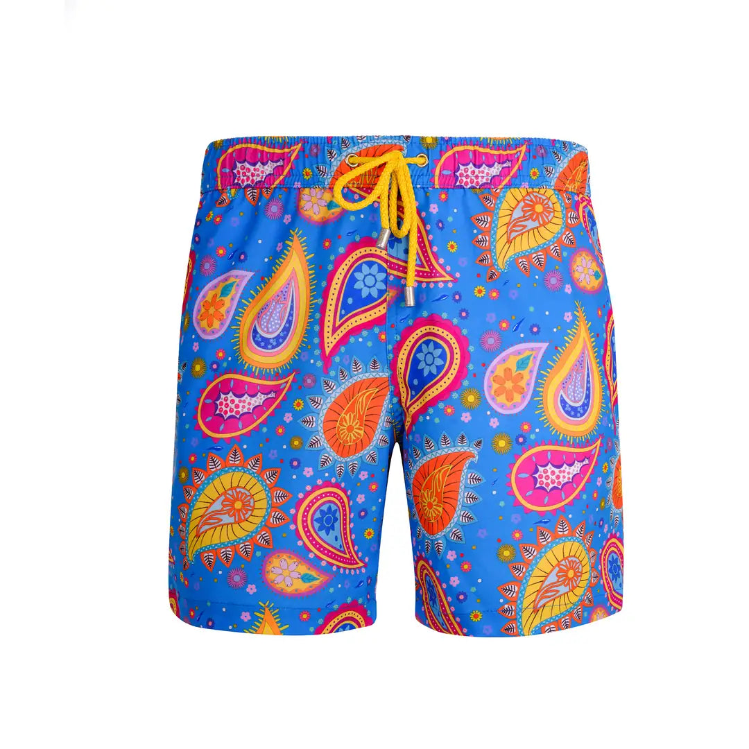 Paisley Splash Stretch Deniz Şortu