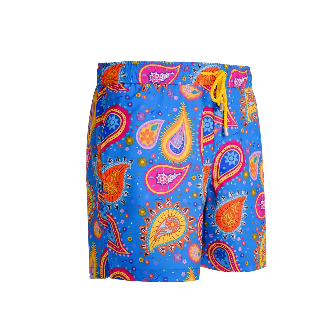 Paisley Splash Stretch Deniz Şortu