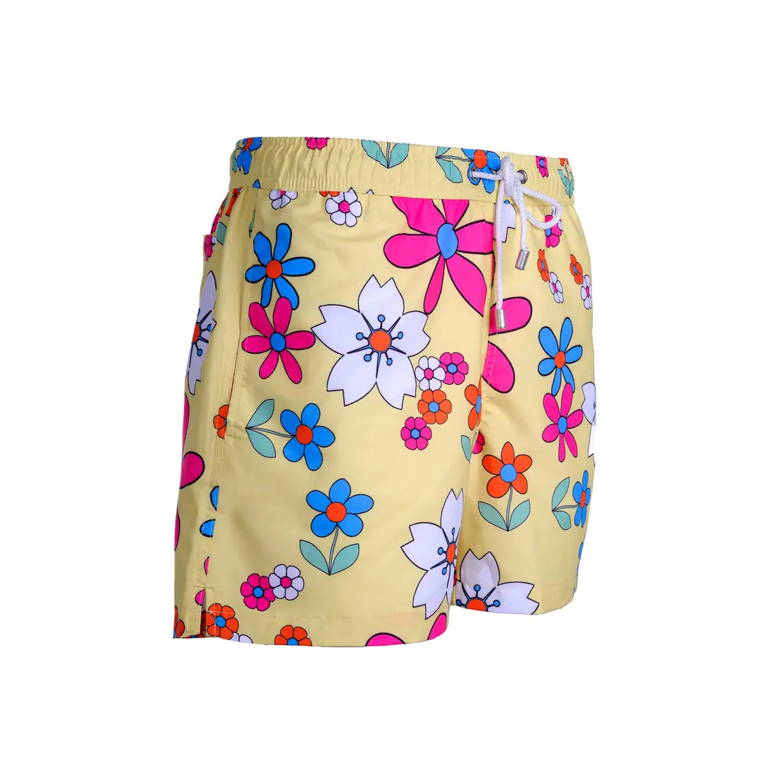 Retro Bloom VelvetTouch Deniz Şortu