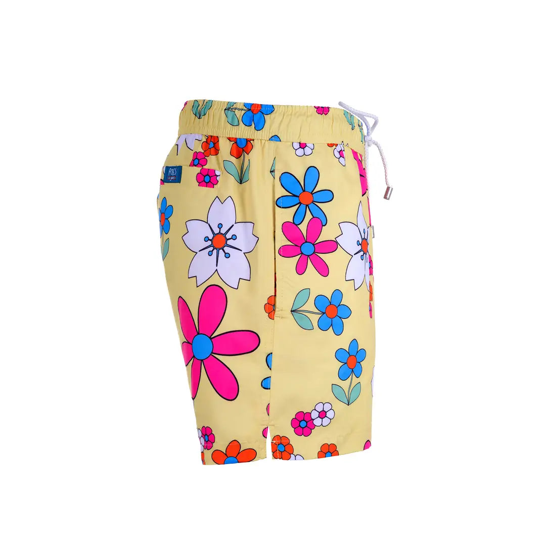 Retro Bloom VelvetTouch Deniz Şortu