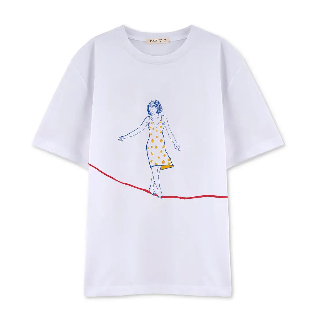 Rope Oversize Beyaz T-Shirt