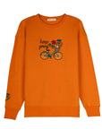 Balance Nakış Detaylı Oversize Turuncu Sweatshirt