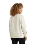 Music Nakış Detaylı Oversize Beyaz Sweatshirt