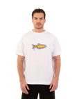 Cosmic Fish Oversize Beyaz T-Shirt