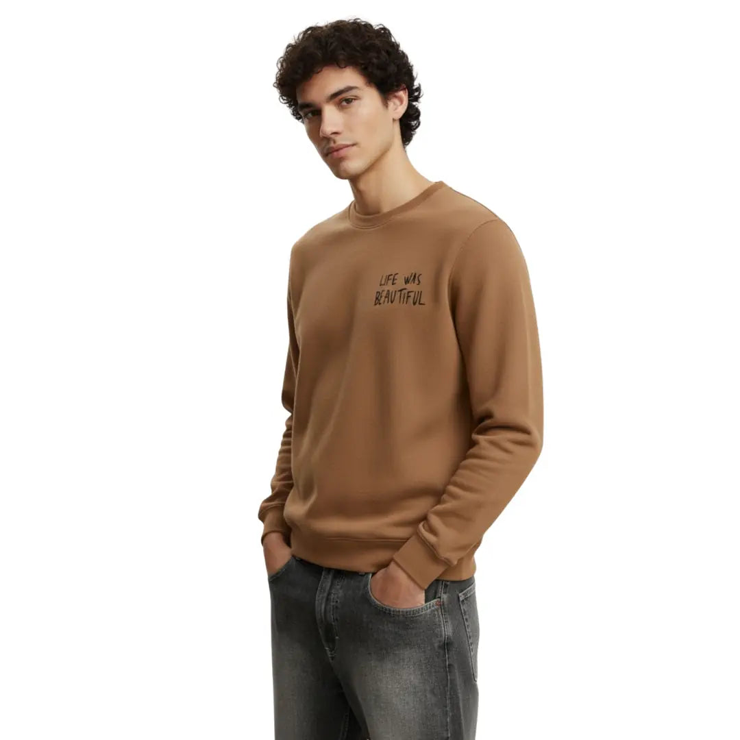 Life Regular Açık Kahve Sweatshirt
