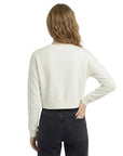 Queen Crop Regular Beyaz Sweatshirt