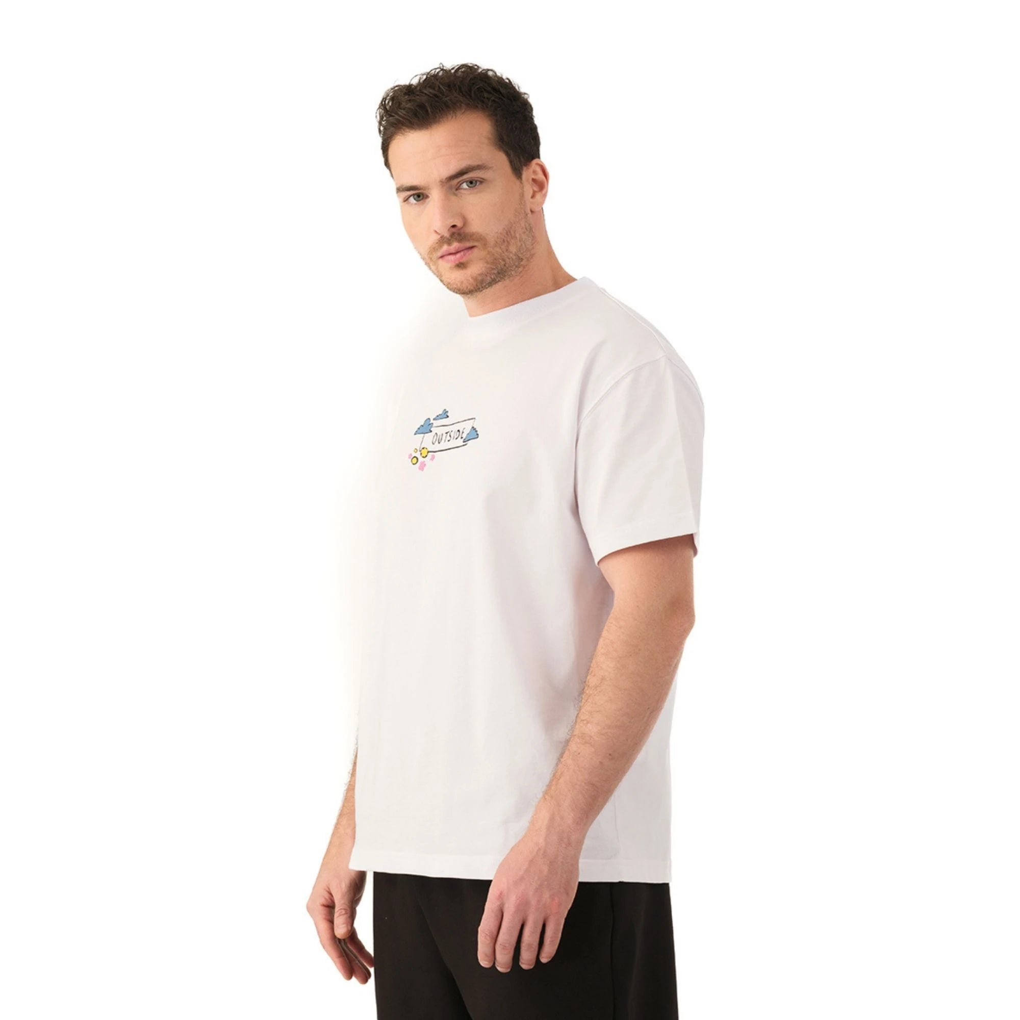 Outside Oversize Beyaz T-Shirt