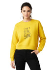 Shine Crop Oversize Nakış Detaylı Sweatshirt