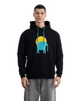 Elephant Kapüşonlu Siyah Sweatshirt