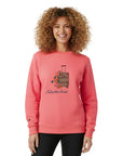 Travel Nakış Detaylı Oversize Pembe Sweatshirt