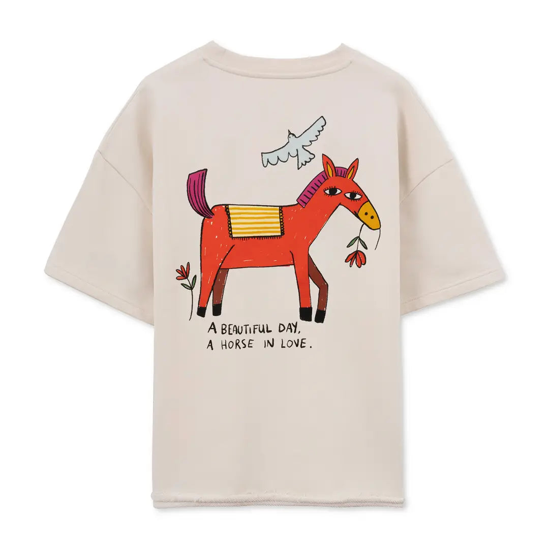 Beautiful Oversize Ekru T-Shirt