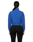 Basic Fermuarlı Crop Sweatshirt