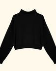 Basic Fermuarlı Crop Sweatshirt