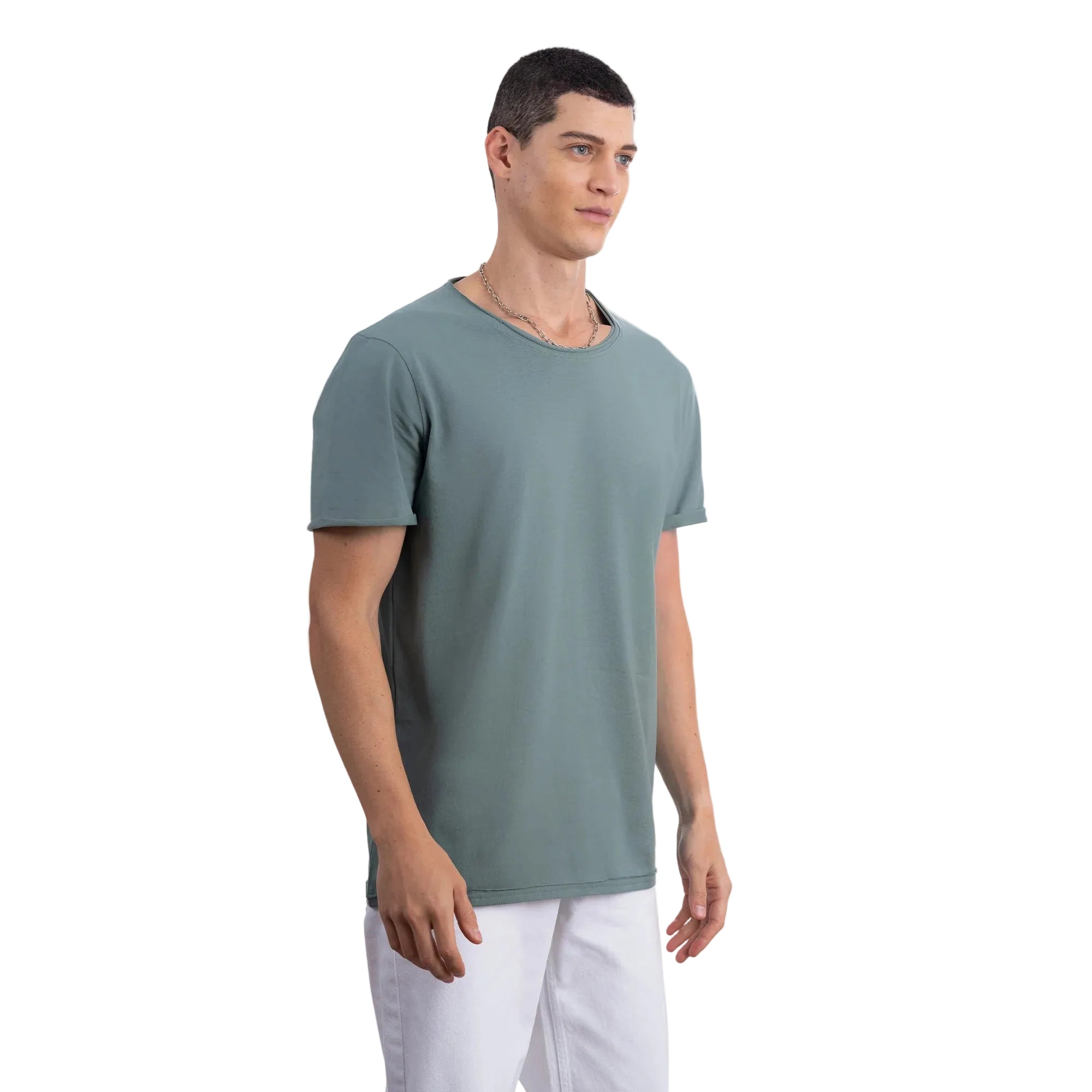 Basic Regular Kesik Yaka T-Shirt