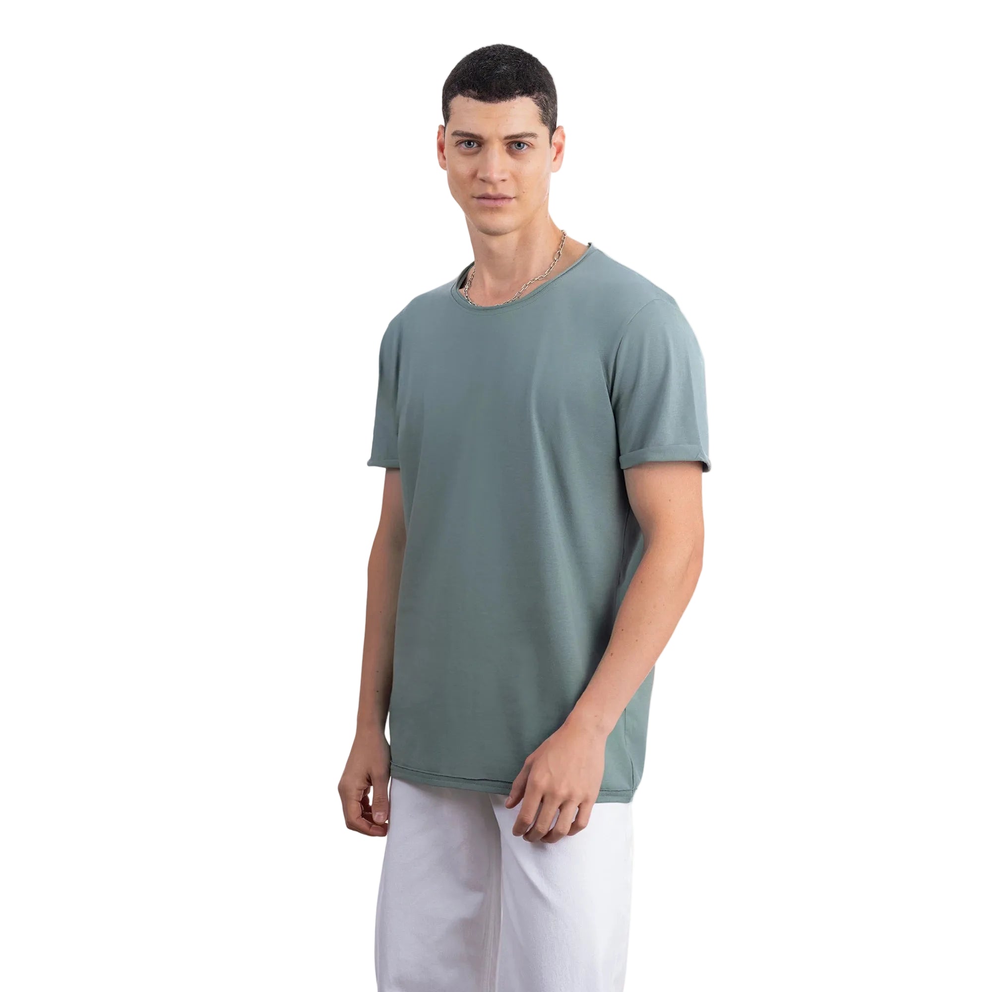 Basic Regular Kesik Yaka T-Shirt