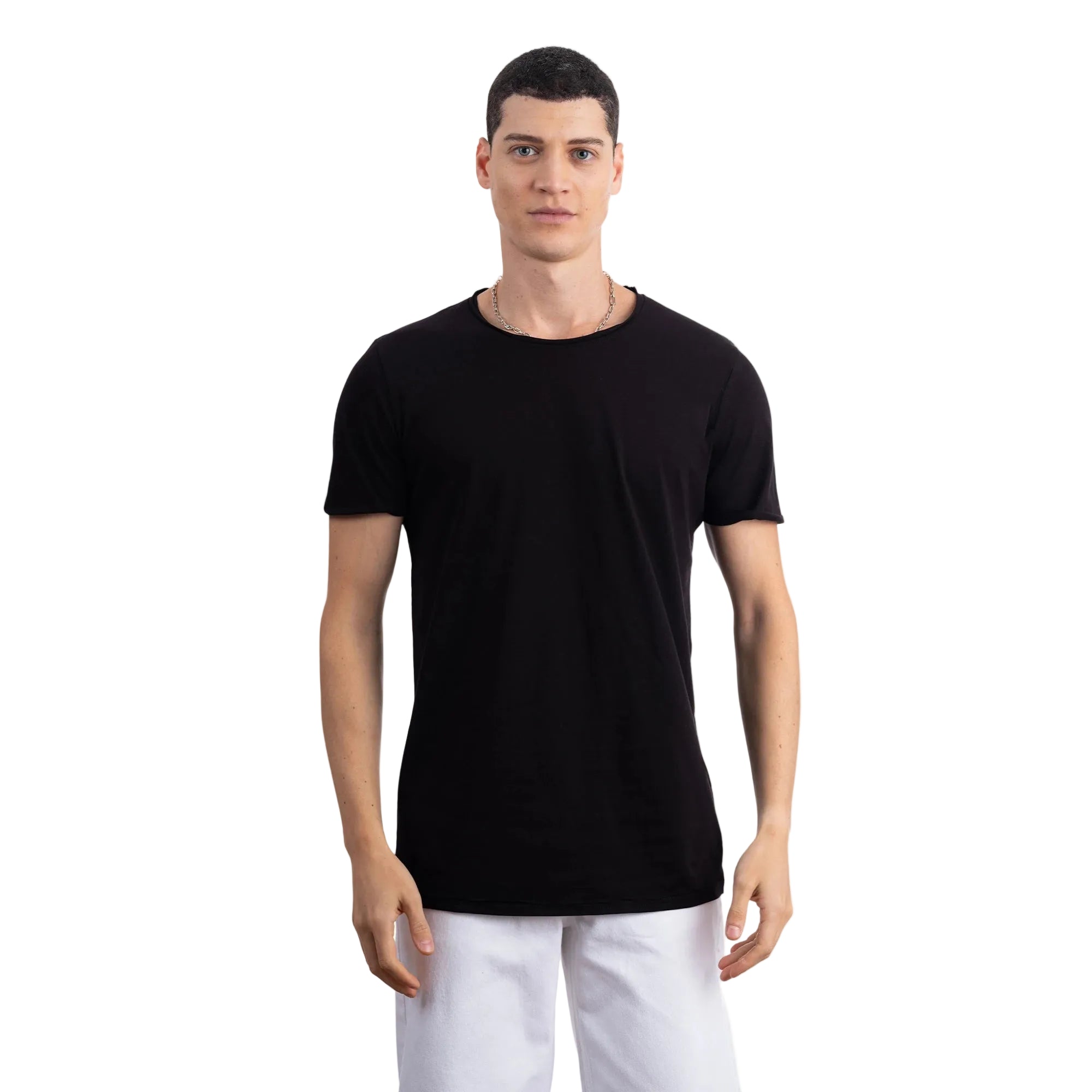 Basic Regular Kesik Yaka T-Shirt